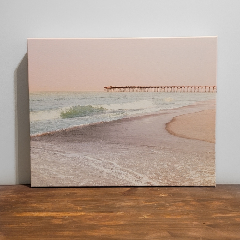 Coastal Sunset Canvas Art, 16x20 Inch Canvas Print, Kure Beach North Carolina